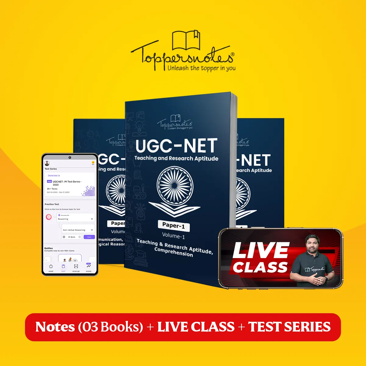 Notes + Live class + Testseries